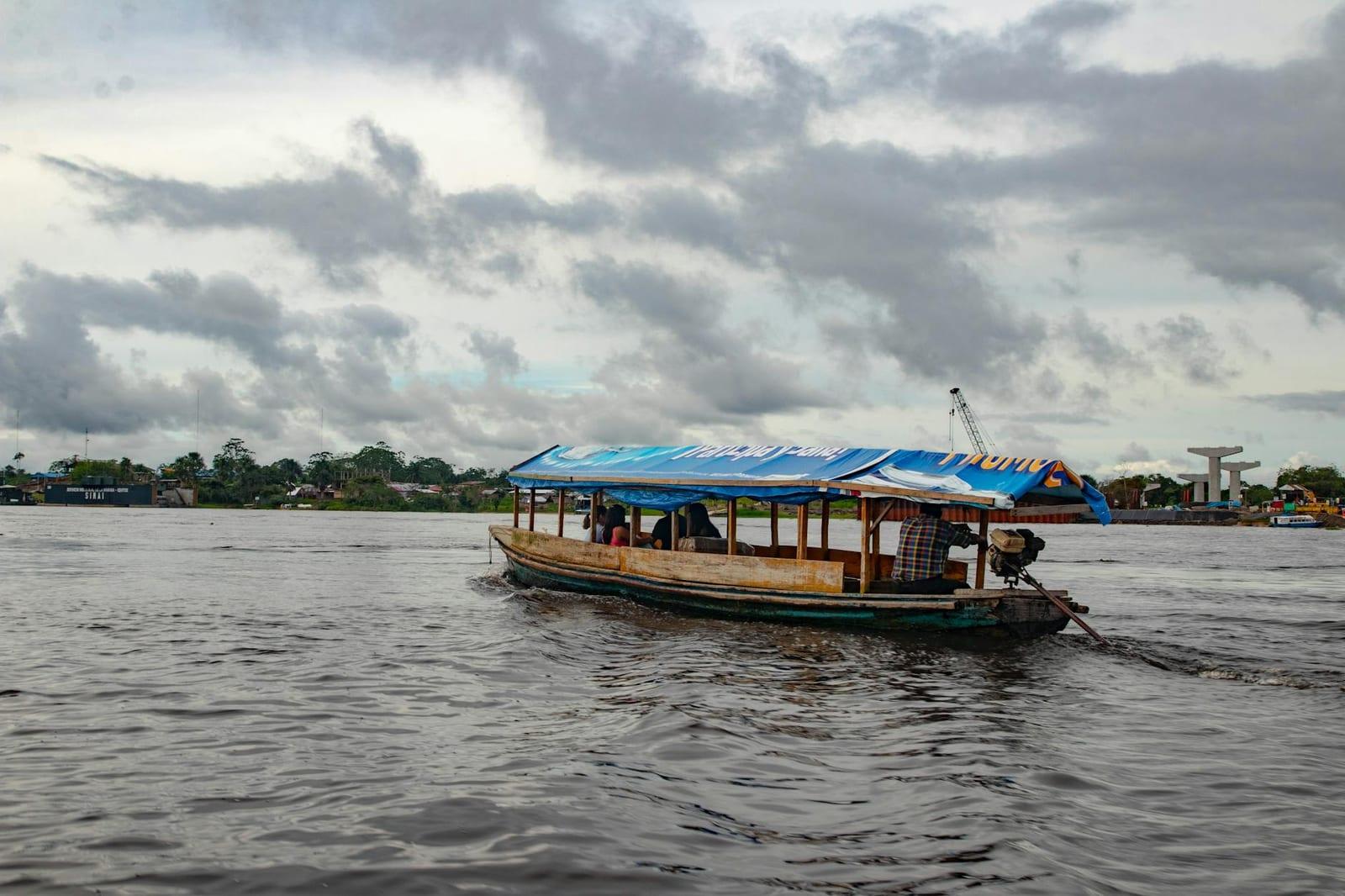 the Amazon out of Iquitos, Peru