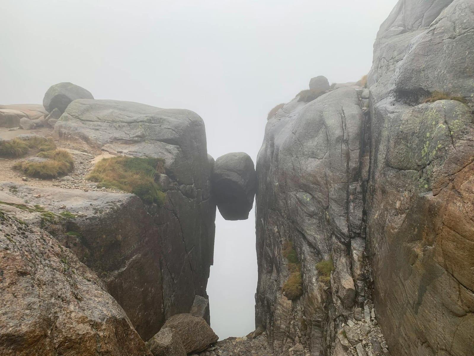 BASE jump from Kjerag (with proper certification), Norway