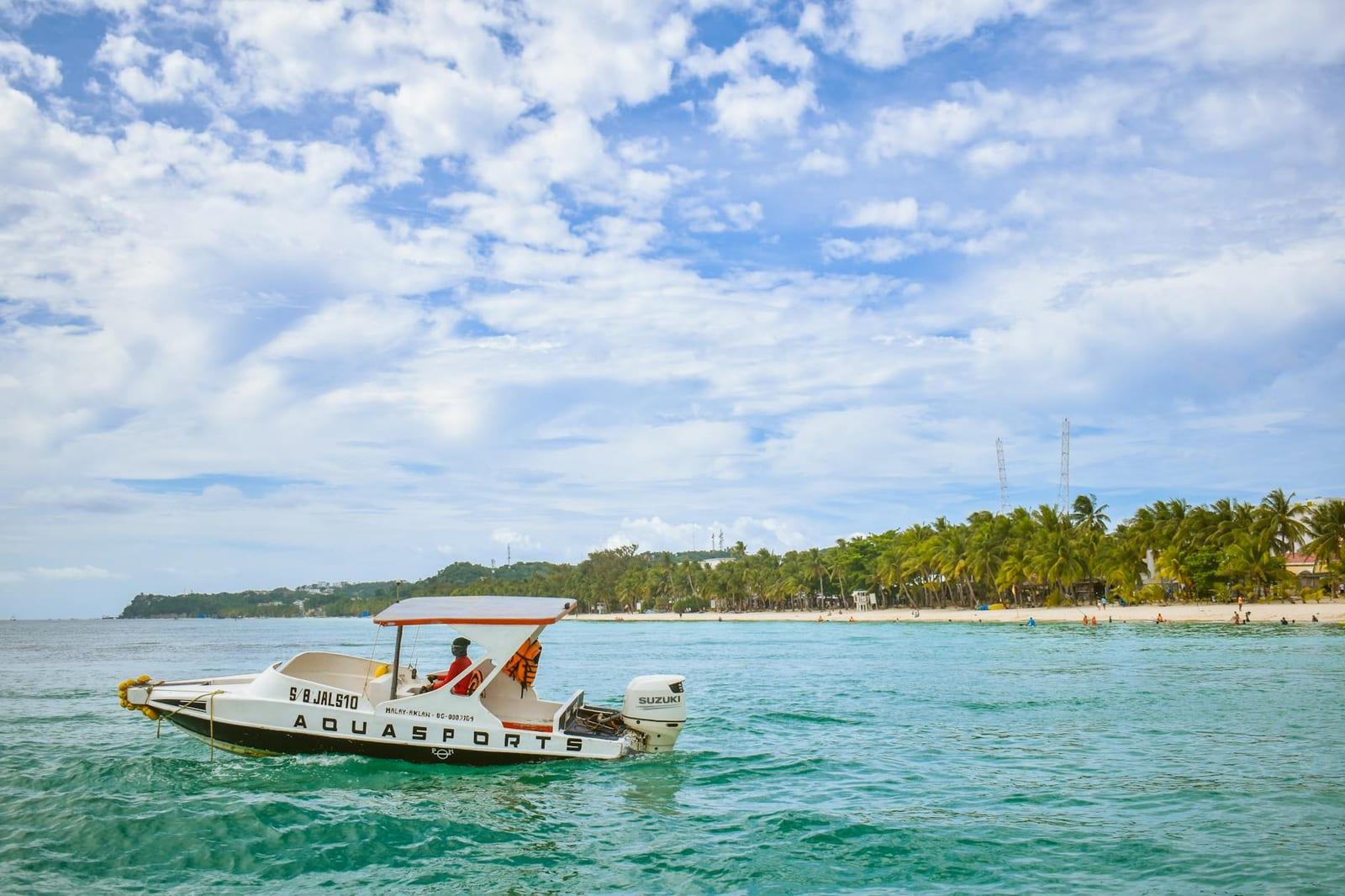Boracay's white sand, Philippines