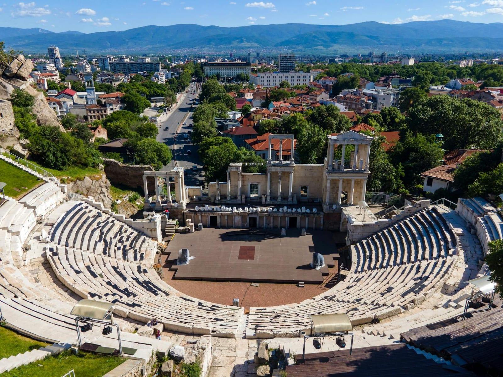 Plovdiv's Roman amphitheatre, Bulgaria