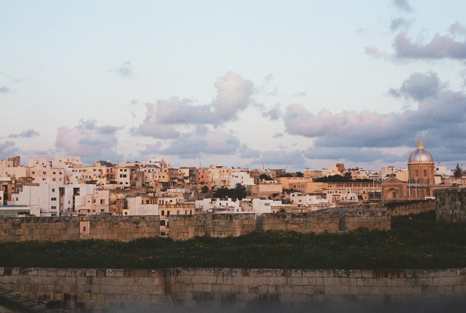 sunset on Mdina's walls, Malta