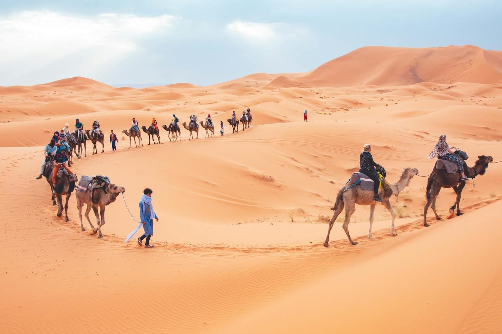 Sahara camel trek to Erg Chebbi, Morocco