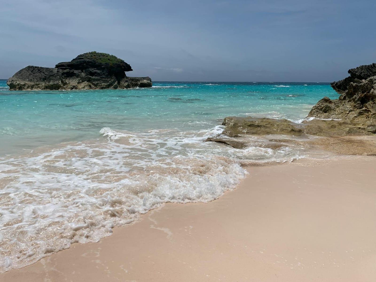 Horseshoe Bay's pink sand, Bermuda
