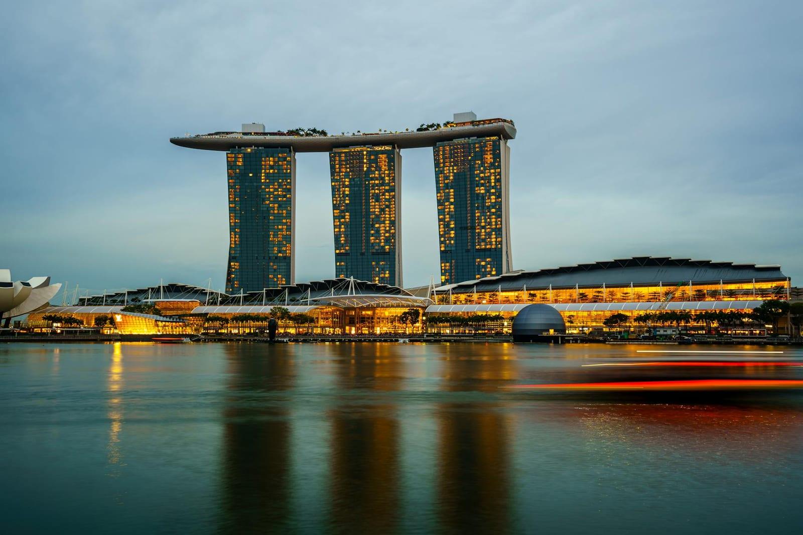 Marina Bay at dusk, Singapore