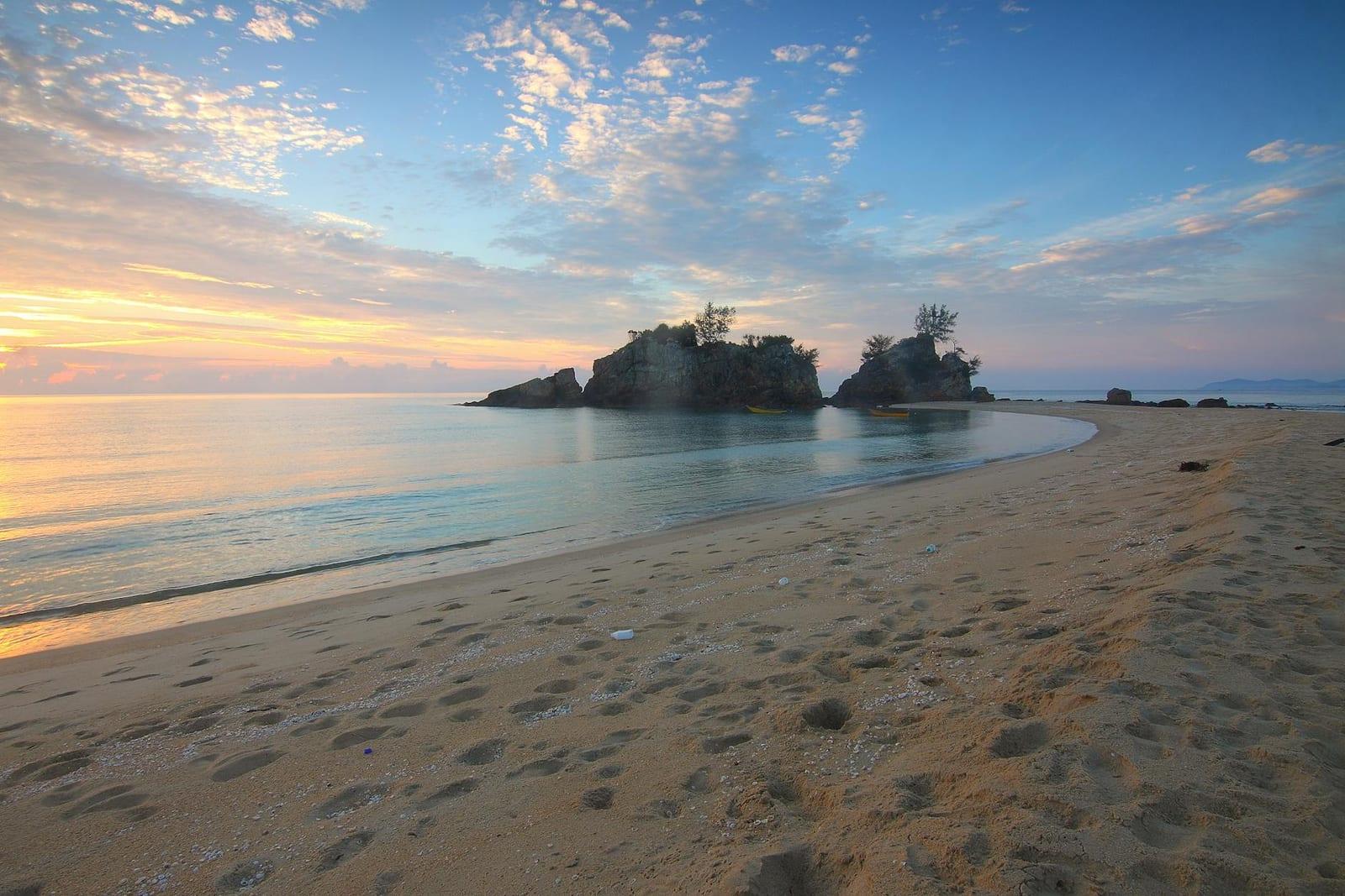 sun rise on a remote islet, Tuvalu