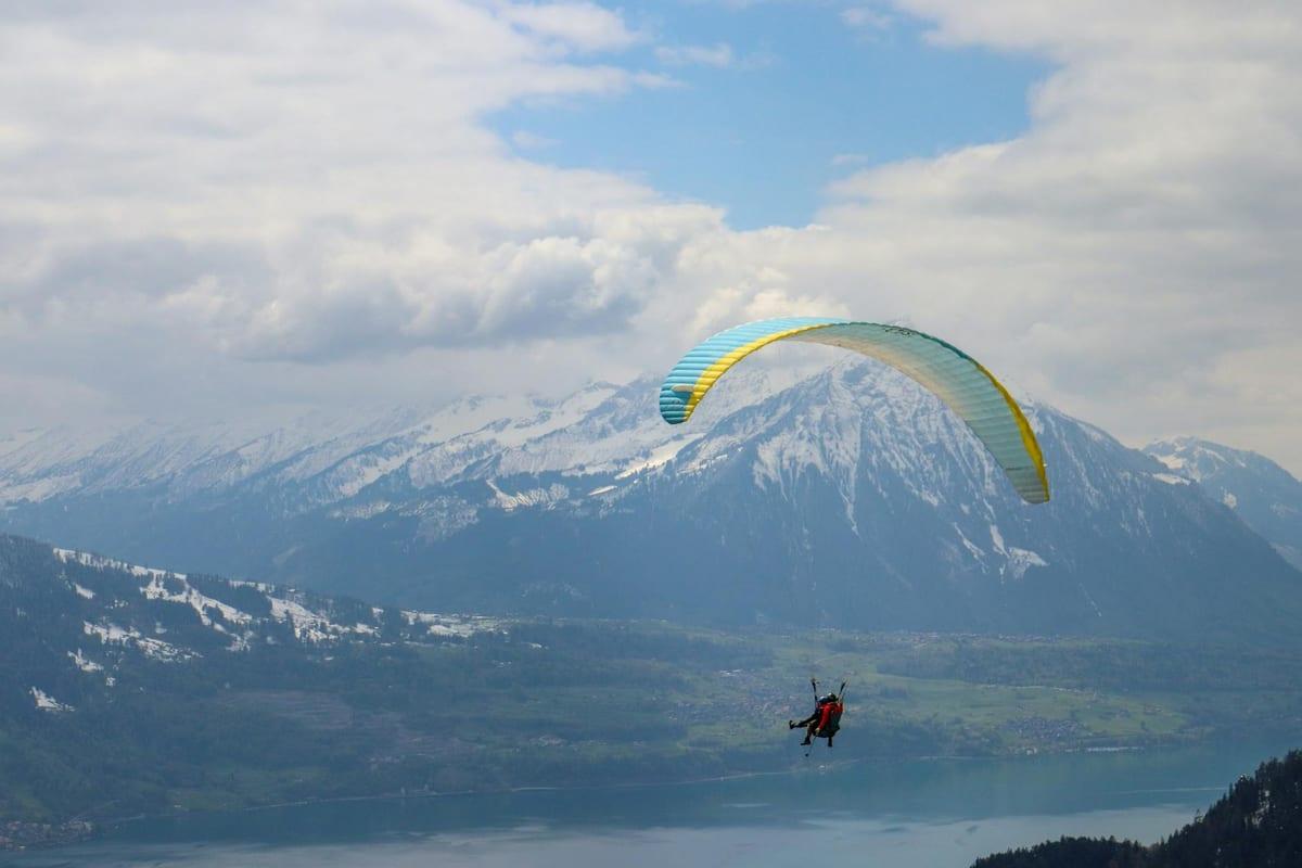 Interlaken, Switzerland — Skydiving
