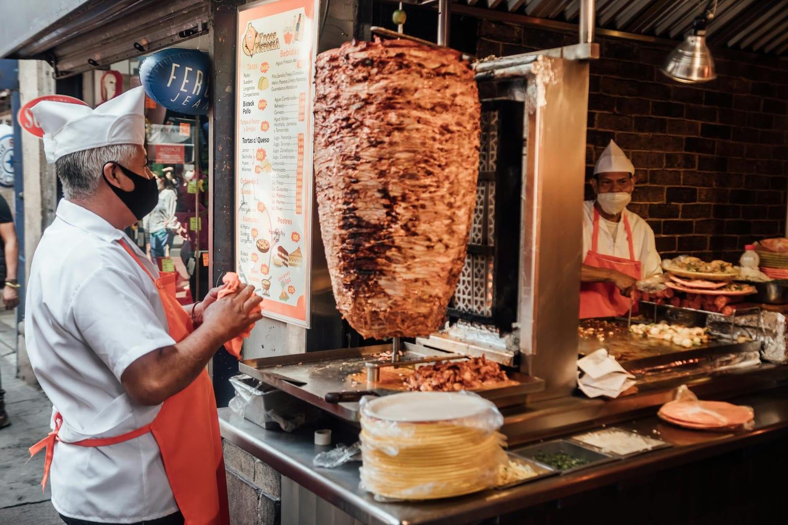 Eat tacos al pastor in Mexico City, Mexico