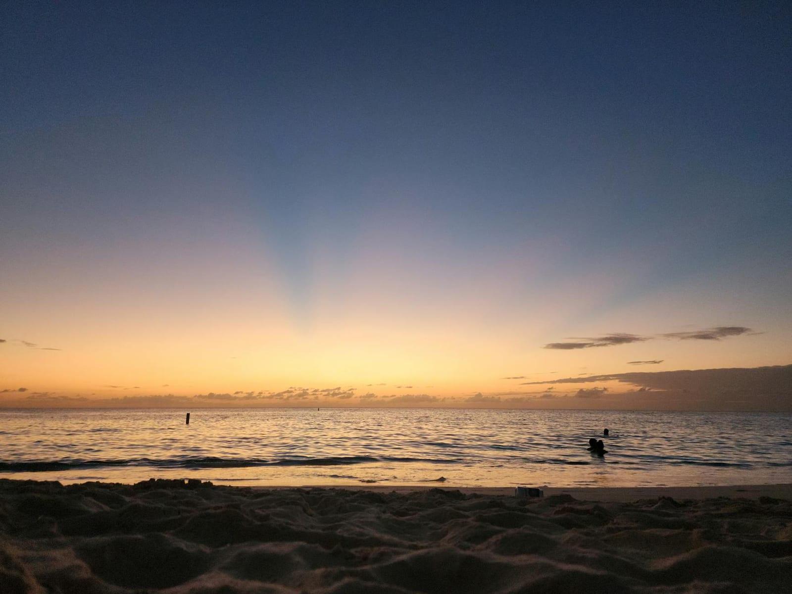 Seven Mile Beach at sunset, Cayman Islands