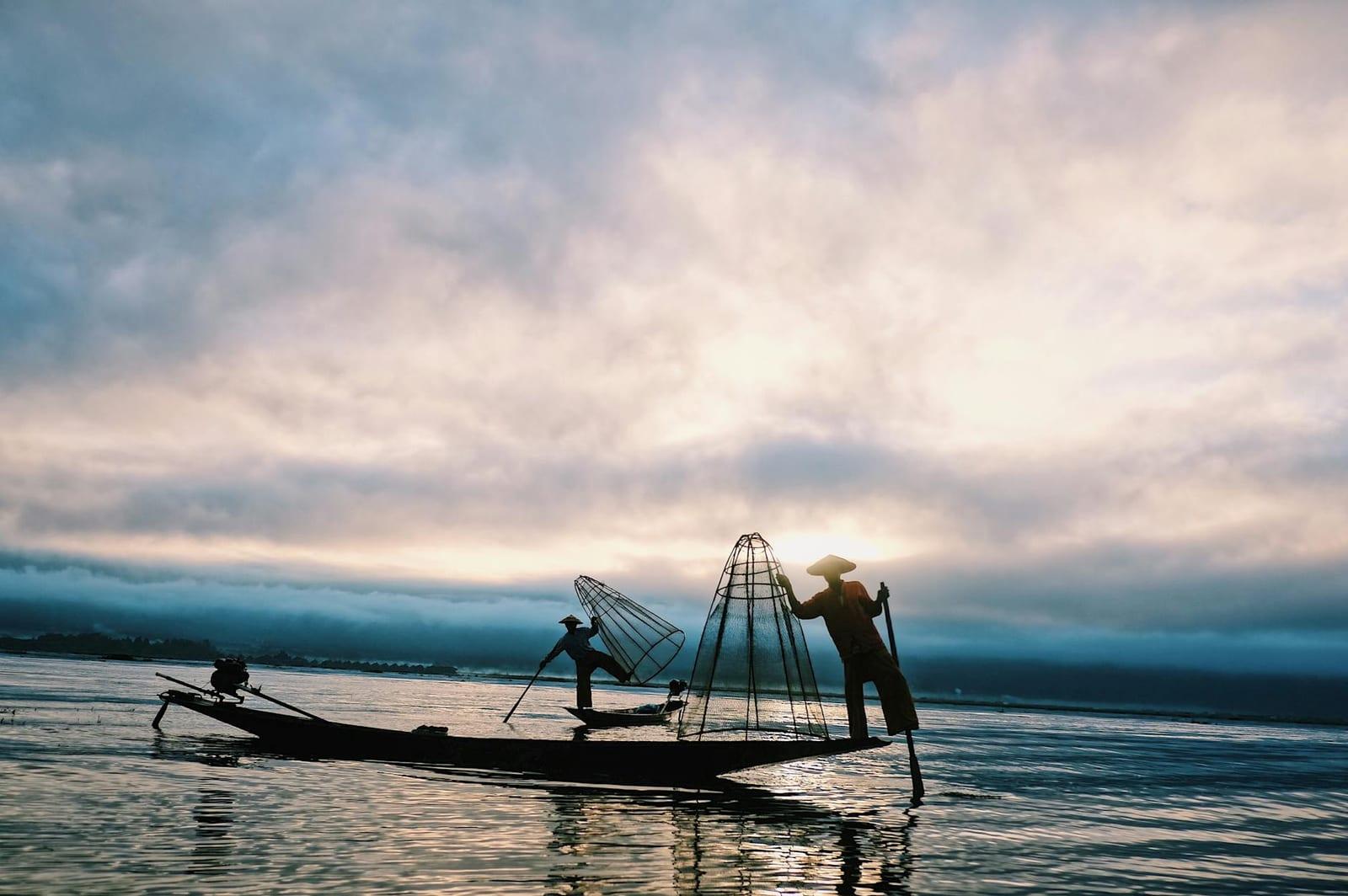 Inle Lake's stilt fishermen, Myanmar