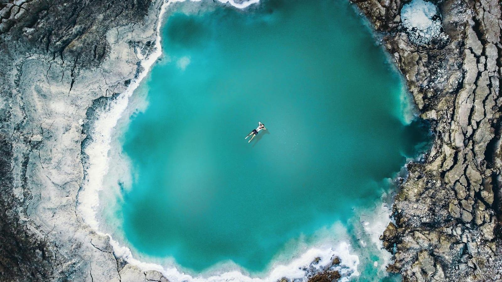 Float in the Dead Sea (Jordan side), Jordan